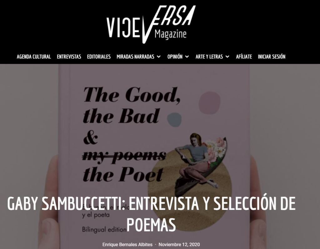 ViceVersa: Entrevista y selección de&nbsp;poemas