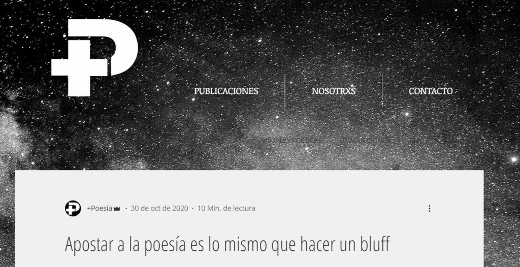 +Poesía (Argentina): Apostar a la poesía es lo mismo que hacer un&nbsp;bluff