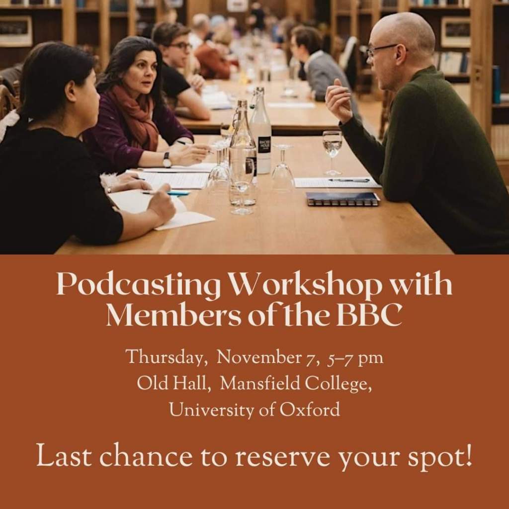 Talk about podcasts at the university of&nbsp;Oxford